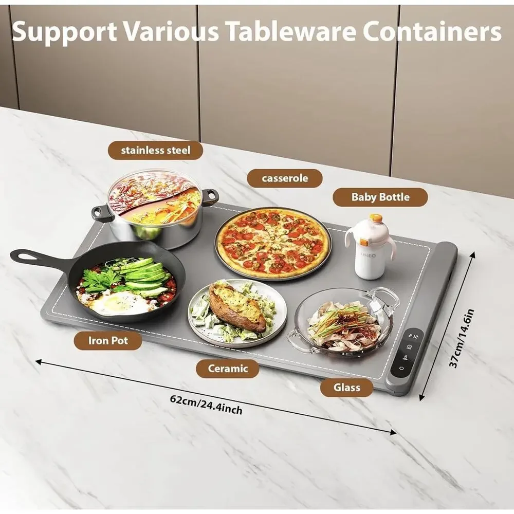 Kaoer Electric Dish Warming Tray Countertop Food Warmer Heating Pad